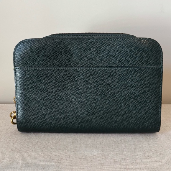 Louis Vuitton Vintage Green Taiga Pochette Orsay Clutch - Picture 2 of 16